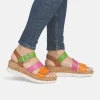 Remonte Colourful Strappy Wedge Sandals