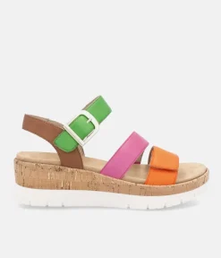 Remonte Colourful Strappy Wedge Sandals