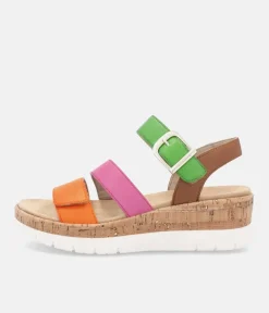 Remonte Colourful Strappy Wedge Sandals