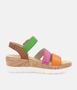 Remonte Colourful Strappy Wedge Sandals