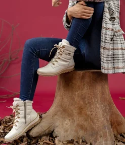 Remonte Cosy Off White Ankle Boots