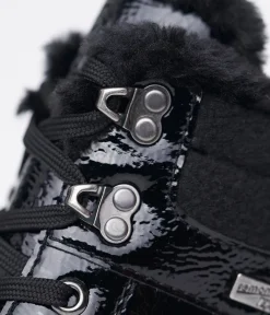 Remonte Cosy Wool Lined Black Patent Winter Boots