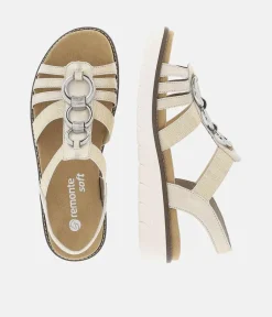 Remonte Dressy Beige Elasticated Sandals