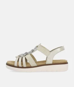 Remonte Dressy Beige Elasticated Sandals