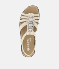 Remonte Dressy Beige Elasticated Sandals