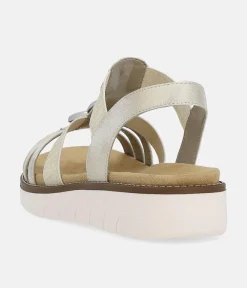Remonte Dressy Beige Elasticated Sandals