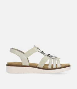 Remonte Dressy Beige Elasticated Sandals