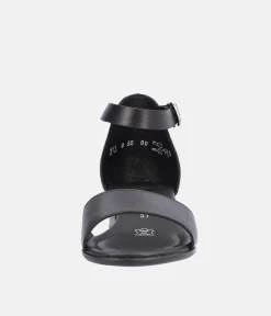 Remonte Dressy Black Low Block Heel Sandals