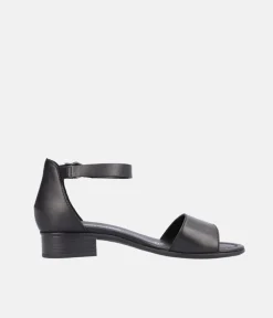 Remonte Dressy Black Low Block Heel Sandals