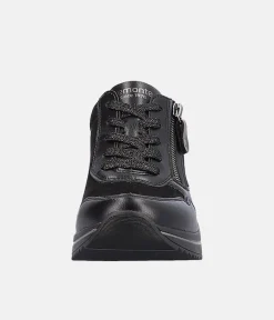 Remonte Dressy Black Wedge Sneakers