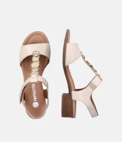 Remonte Dressy Cream T-Bar Sandals