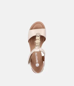 Remonte Dressy Cream T-Bar Sandals