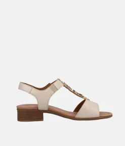Remonte Dressy Cream T-Bar Sandals