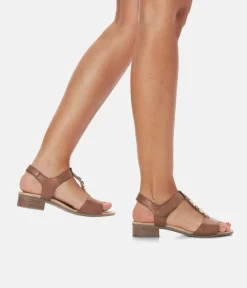 Remonte Dressy Muskat Brown T-Bar Sandals