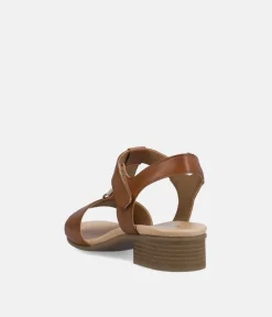 Remonte Dressy Muskat Brown T-Bar Sandals