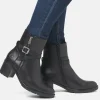 Remonte Fab Black Block Heel Ankle Boots