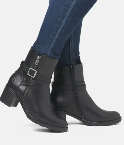 Remonte Fab Black Block Heel Ankle Boots