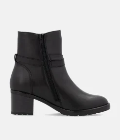 Remonte Fab Black Block Heel Ankle Boots