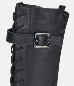 Remonte Fab Black Lace Up Midi Boots