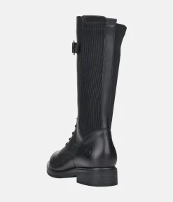 Remonte Fab Black Lace Up Midi Boots