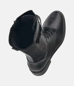 Remonte Fab Black Lace Up Midi Boots