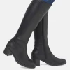 Remonte Fab Black Leather Block Heel Boots