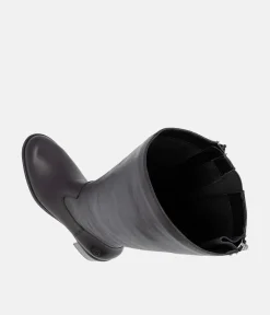 Remonte Fab Black Leather Block Heel Boots