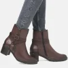 Remonte Fab Brown Block Heel Ankle Boots