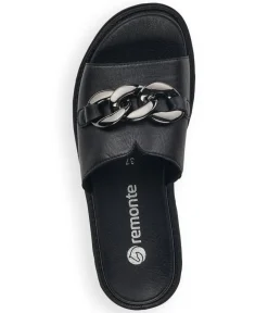 Remonte Fab Chunky Black Leather Sandals