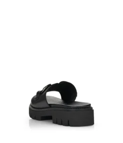 Remonte Fab Chunky Black Leather Sandals