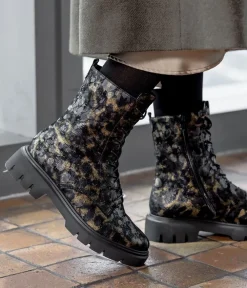 Remonte Fabulous Black Combi Leather Ankle Boots