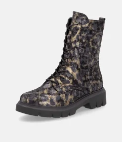 Remonte Fabulous Black Combi Leather Ankle Boots