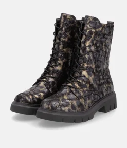 Remonte Fabulous Black Combi Leather Ankle Boots