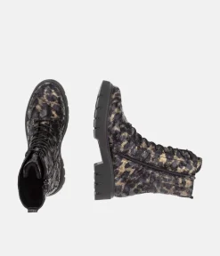 Remonte Fabulous Black Combi Leather Ankle Boots