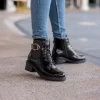 Remonte Fabulous Black Patent Ankle Boots