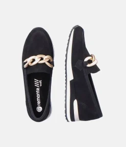 Remonte Fabulous Black Slip On Shoe