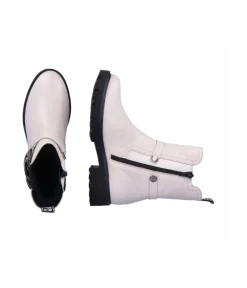 Remonte Fabulous Chalk White Chelsea Style Boots