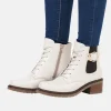 Remonte Fabulous Cream Patent Ankle Boots