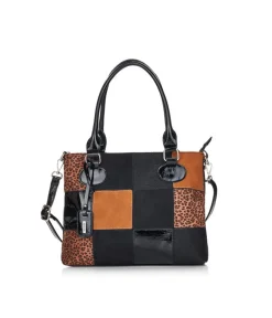 Remonte Fabulous Leopard Black Combi Tote