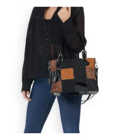 Remonte Fabulous Leopard Black Combi Tote