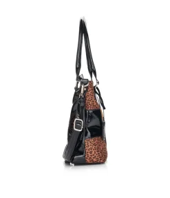 Remonte Fabulous Leopard Black Combi Tote