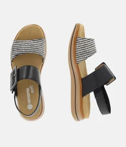 Remonte Fabulous Monochrome Wedge Sandals