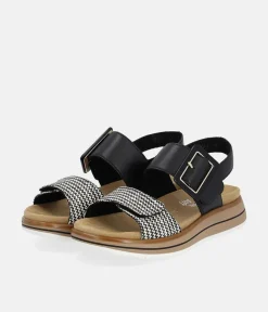 Remonte Fabulous Monochrome Wedge Sandals