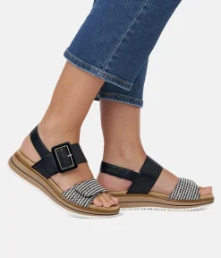 Remonte Fabulous Monochrome Wedge Sandals