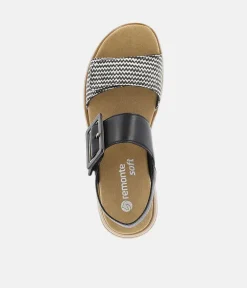 Remonte Fabulous Monochrome Wedge Sandals