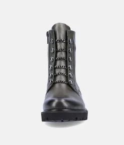 Remonte Fashionable Army Green Biker Style Ankle Boots