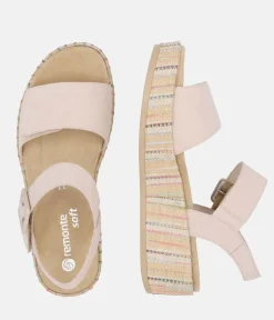 Remonte Fashionable Beige Multi Wedge Sandals