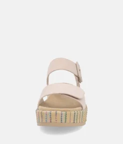 Remonte Fashionable Beige Multi Wedge Sandals