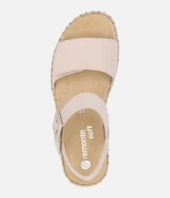 Remonte Fashionable Beige Multi Wedge Sandals