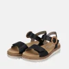 Remonte Fashionable Black Wedge Sandals